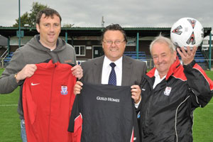 Shaun Astley, Jeff Guest and club secretary, Cyril Pritchard